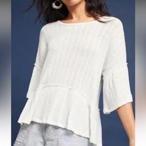 Anthropologie Deletta ribbed knit top
